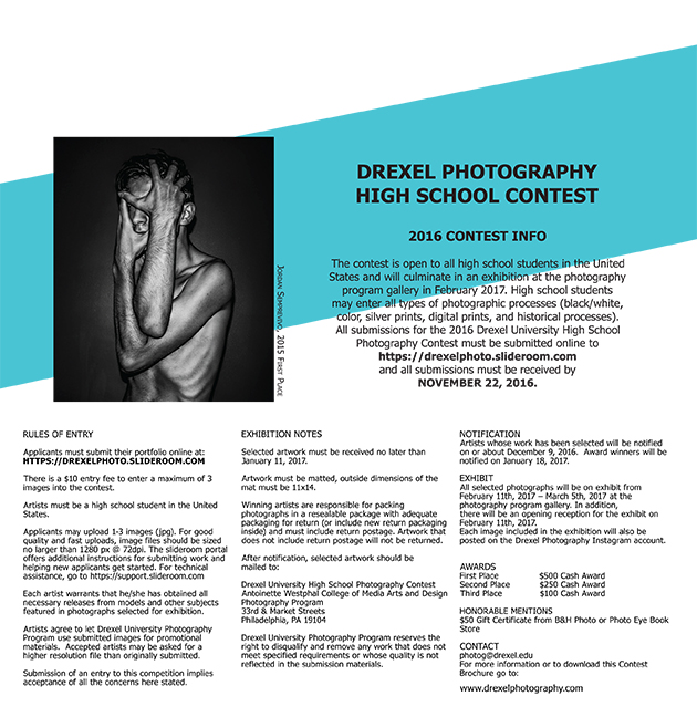 2016 Drexel Photography High School Contest Rules and Info